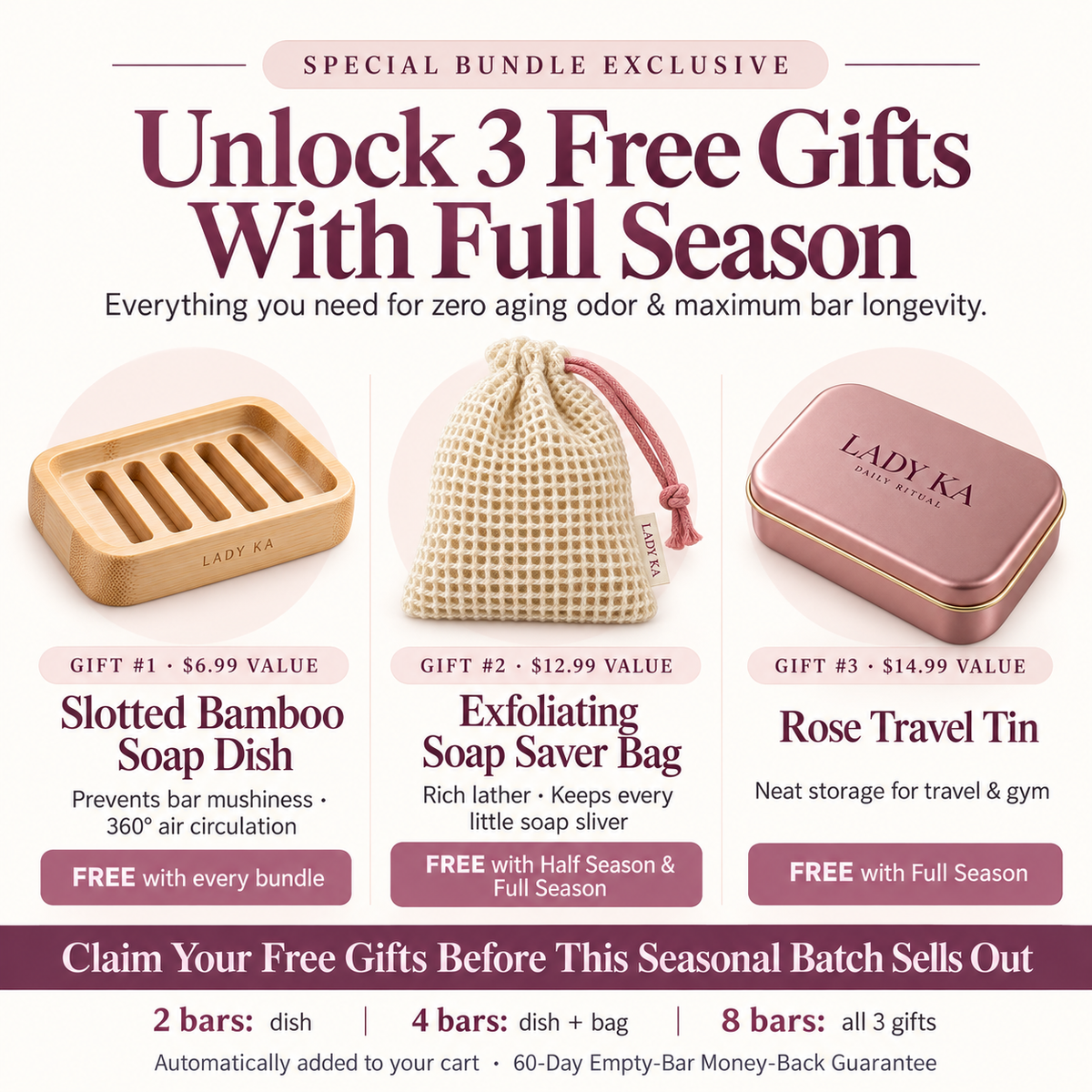 Lady Ka — gifts — brand typography and supplied aging-odor copy